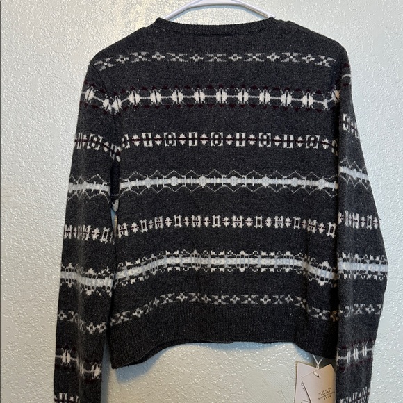 Le Kasha Black Fair Isle Button-Up Women's Sweater Cardigan NWT M - Picture 5 of 5